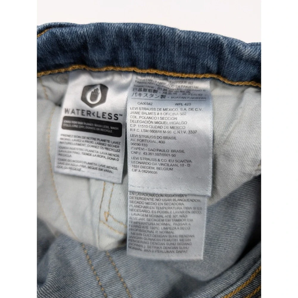 Levi's 513 Slim Fit Blue Wash‎ Denim Straight Leg Jeans Men's Size 38x30
